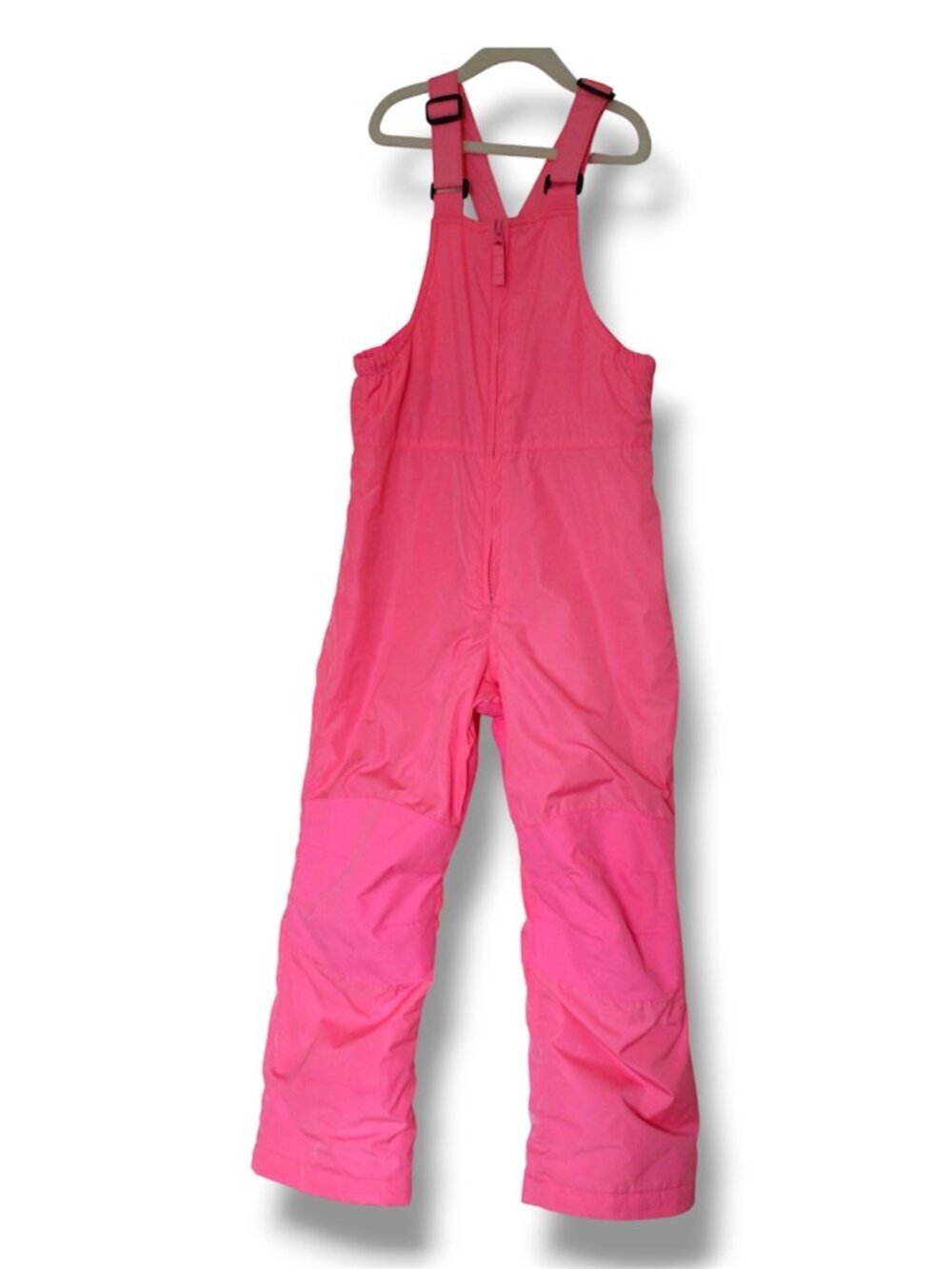 Land's End "Iron Knee" Hot Pink Snow Pants/Ski Bibs size 6-7 Girls